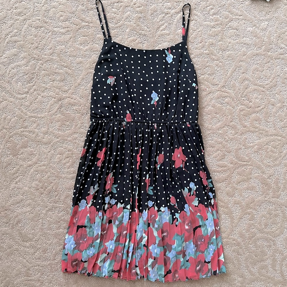 Chiffon Floral Pleated Dress
